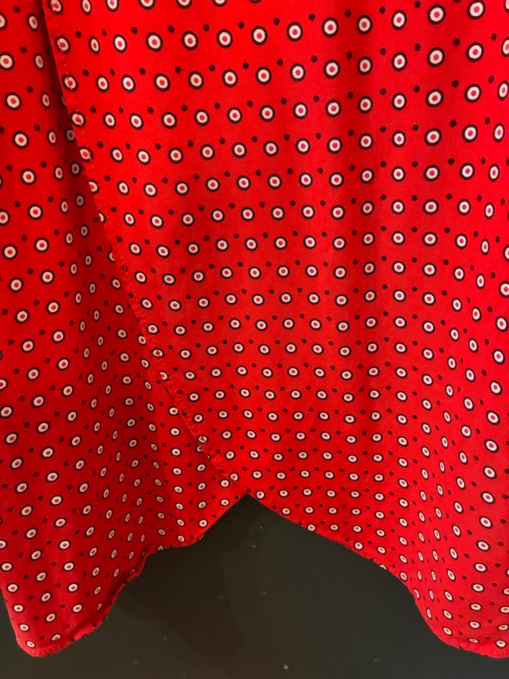 Free People Red & Tan Mixed-Print Cardigan/Cover up or Kimono - Picture 3 of 7